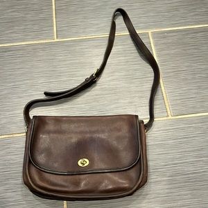 Vintage Coach Satchel in Brown Leather